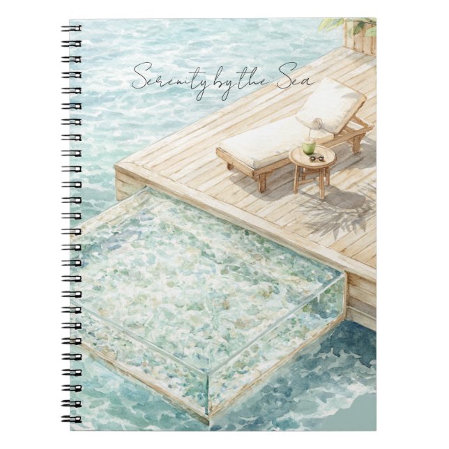 Serenity By The Sea   Notebook (Front)
