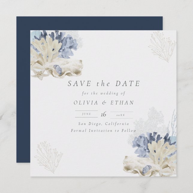 Serenity by the Sea Save The Date (Front/Back)