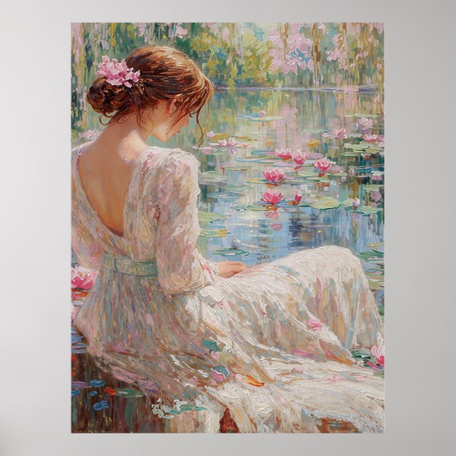Serenity by the Water Lilies Poster (Front)