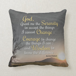 Serenity, Courage and Wisdom Cushion