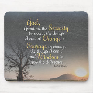 Serenity, Courage and Wisdom Mouse Mat