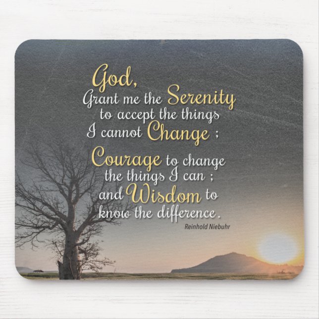 Serenity, Courage and Wisdom Mouse Mat (Front)