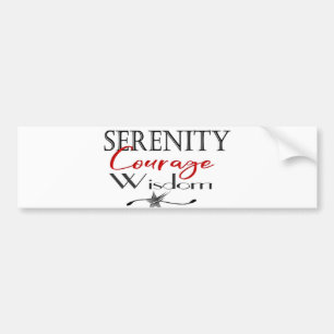 Serenity Courage Wisdom Bumper Sticker