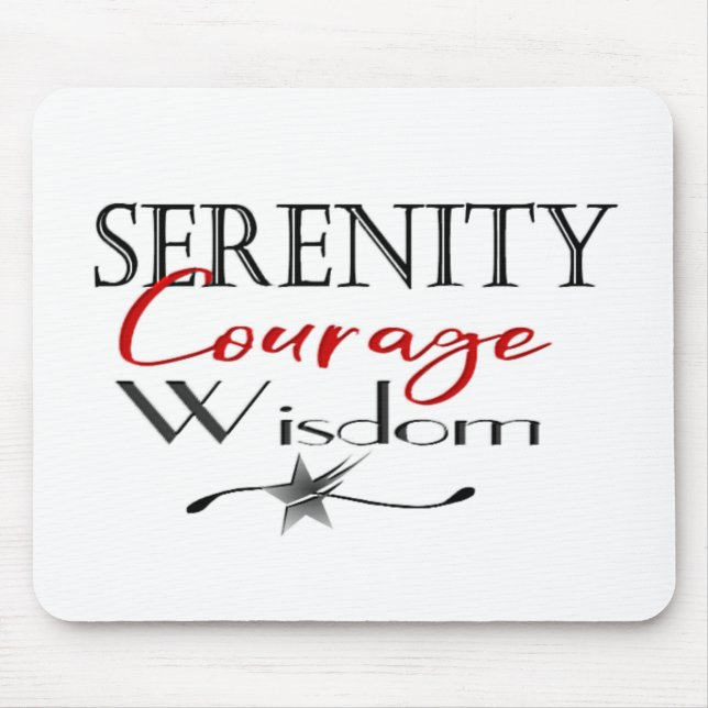 Serenity Courage Wisdom Mouse Mat (Front)