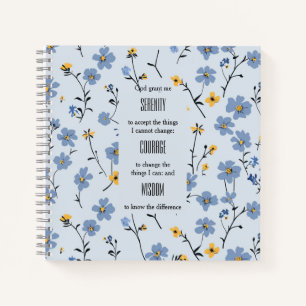 Serenity Courage Wisdom Spiral Notebook