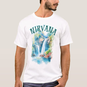 Serenity Falls: Finding Nirvana in Nature's Embrac T-Shirt