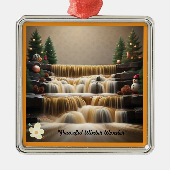 "Serenity Falls" Metal Tree Decoration (Front)