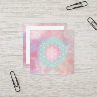Serenity Flower of Life Square Business Card
