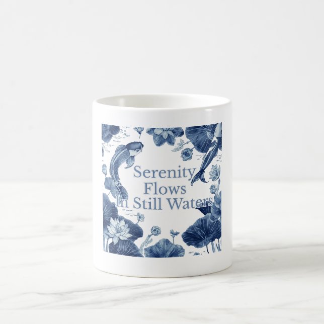 Serenity Flows In Still Waters Coffee Mug (Center)