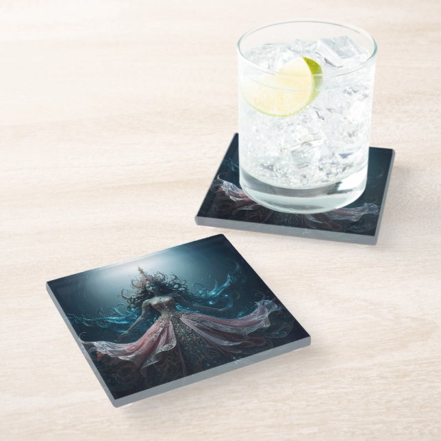 Serenity Glass Coaster (Angled)
