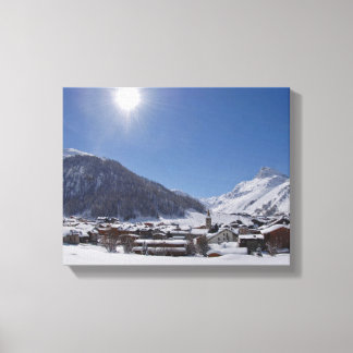 Serenity in a village Vald'Isere Canvas Print
