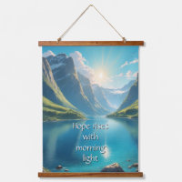 Serenity in Fjords Wood Topped Wall Tapestry