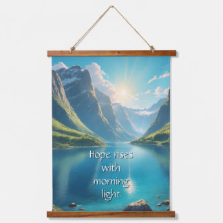 Serenity in Fjords Wood Topped Wall Tapestry