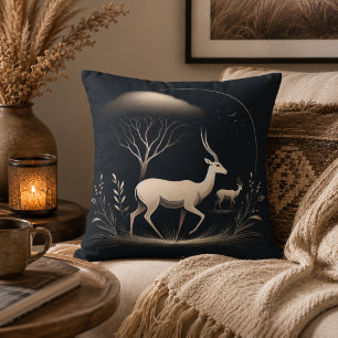 Serenity in Motion Antelope-Inspired Cushion