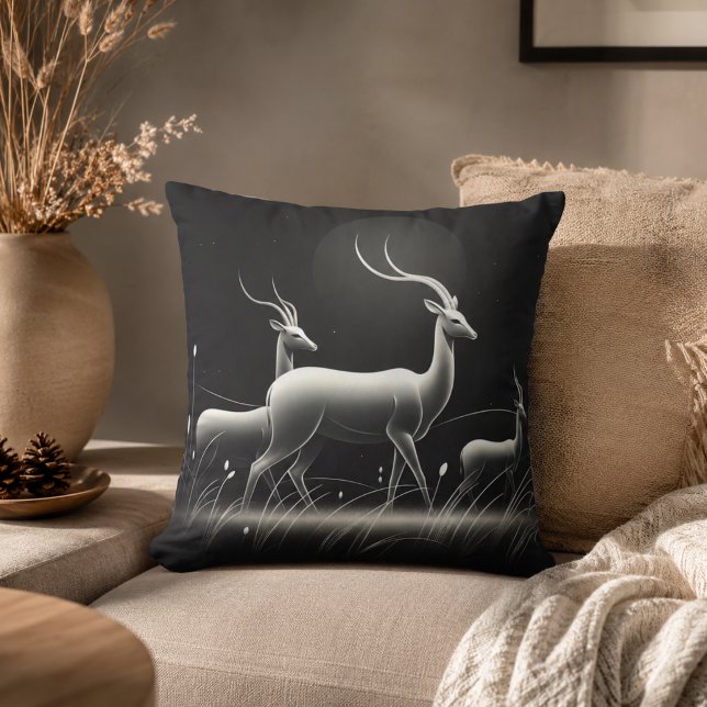 Serenity in Motion Antelope-Inspired Cushion (Serenity in Motion Antelope-Inspired Throw Pillow)