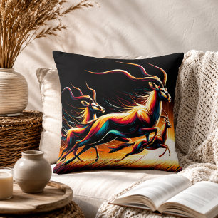 Serenity in Motion Antelope-Inspired Cushion