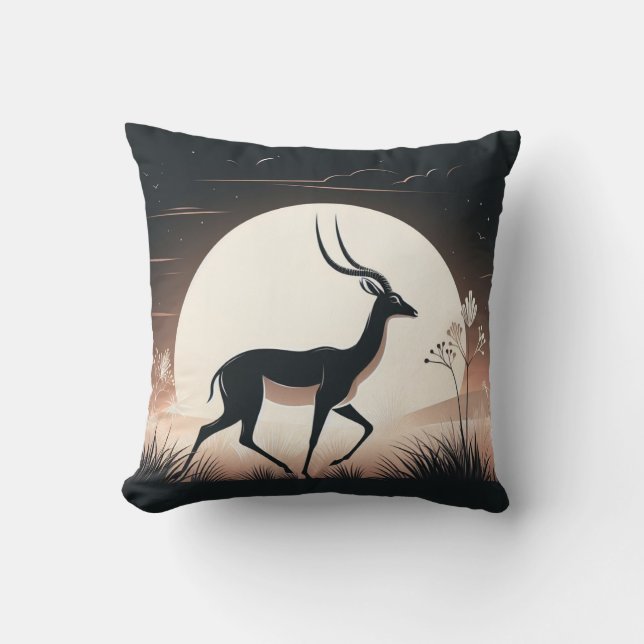 Serenity in Motion Antelope-Inspired Cushion (Front)