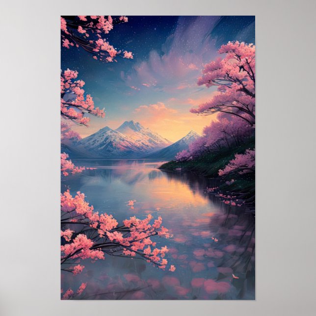 Serenity in Mountain's Embrace Poster (Front)