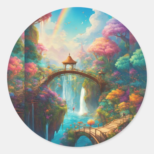 Serenity in Nature T-Shirt Collection Classic Round Sticker (Front)