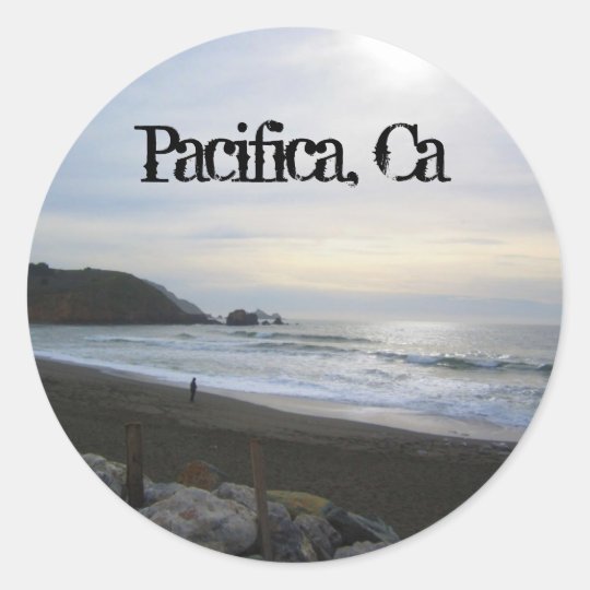 Serenity in Pacifica decal Classic Round Sticker