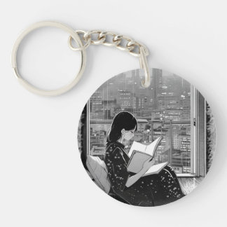 Serenity in the City: Book Lover's Keychain