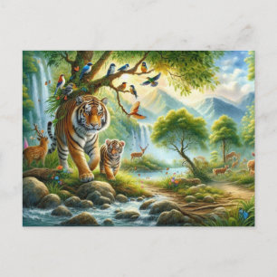 Serenity in the Enchanted Forest Painting Postcard