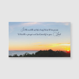 Serenity Inspirational Sunset Photography Magnet