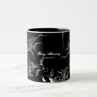 Serenity Koi Art Two-Tone Coffee Mug