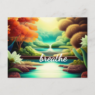 Serenity Law of Attraction Abundance Affirmation Postcard