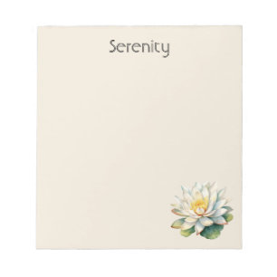 Serenity Lotus Flower Notepad