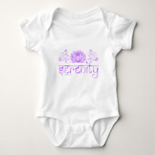 Serenity lotus in purple baby bodysuit
