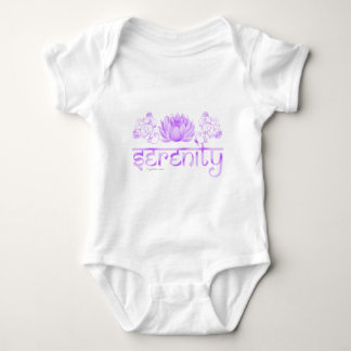 Serenity lotus in purple baby bodysuit