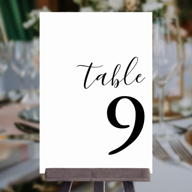 SERENITY Modern Minimalist Simple Table Number (Creator Uploaded)