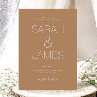 Serenity | Muted Terracotta Clay Colorway Wedding Invitation