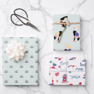 Serenity Now - Yoga Themed Wrapping Paper Sheet