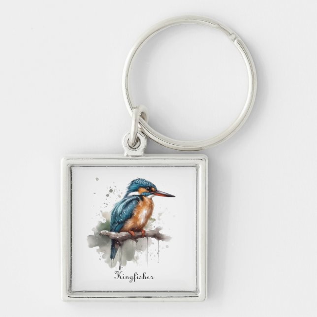 Serenity of the Kingfisher, customisable Key Ring (Front)