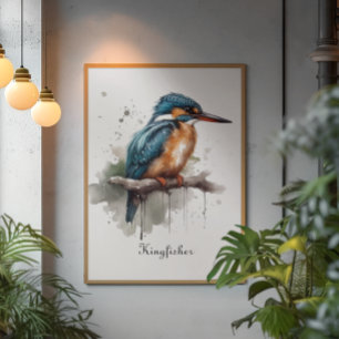 Serenity of the Kingfisher, customisable Poster