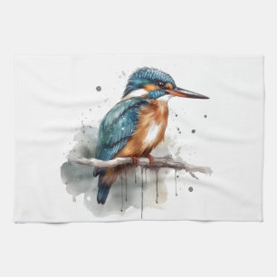 Serenity of the Kingfisher Tea Towel