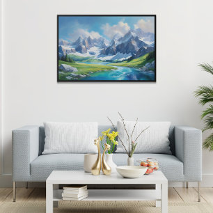 Serenity of the Mountains Peaceful Nature  Poster