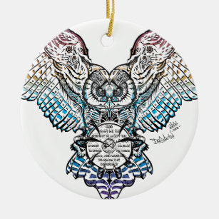 Serenity Owl Ceramic Tree Decoration
