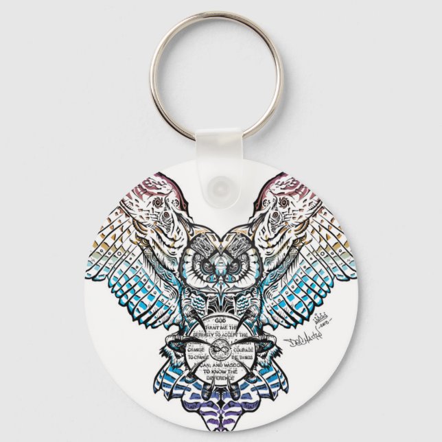 Serenity Owl Key Ring (Front)