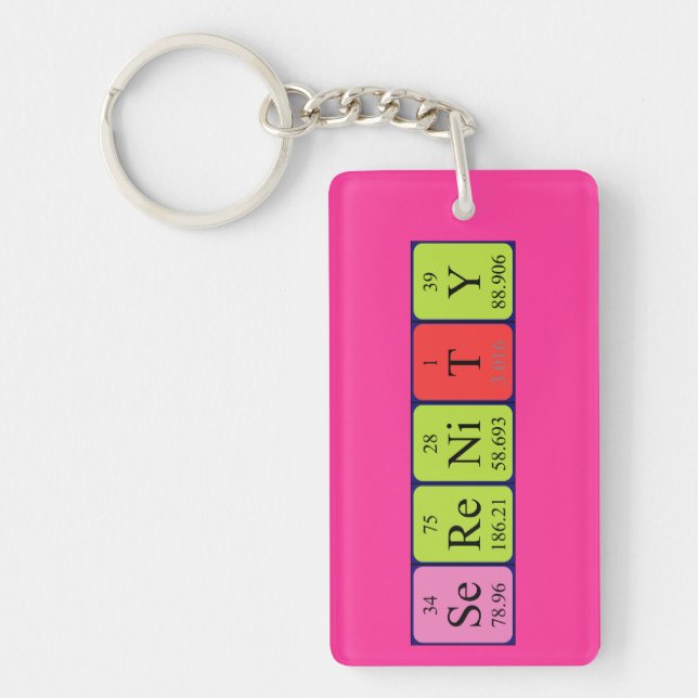 Serenity periodic table name keyring (Front)