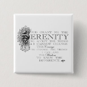 Serenity Prayer 15 Cm Square Badge