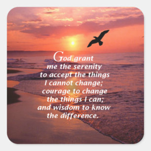 Serenity Prayer 3 Square Sticker
