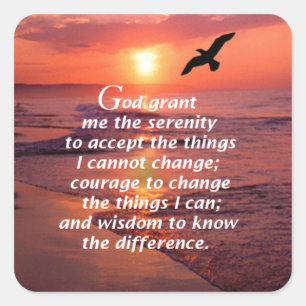 Serenity Prayer 3 Square Sticker