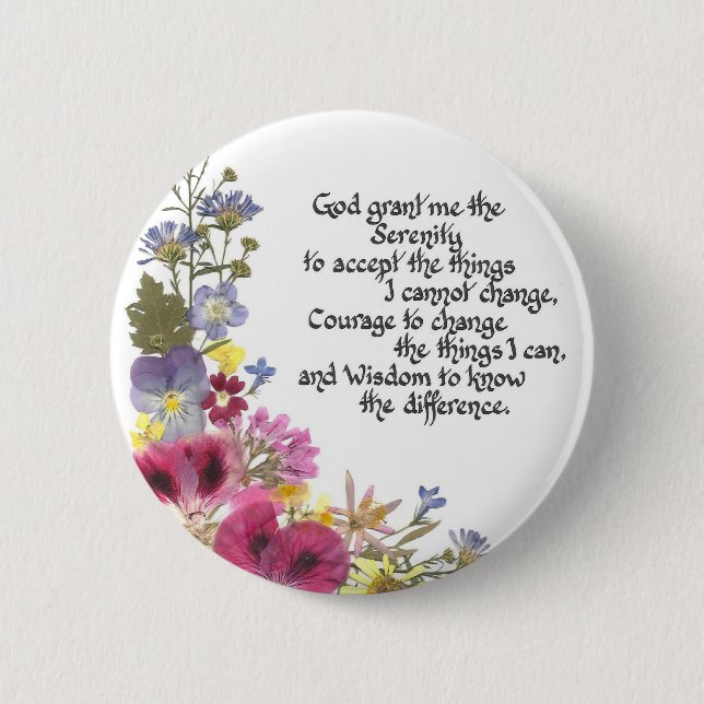 Serenity Prayer 6 Cm Round Badge (Front)