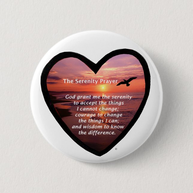 Serenity Prayer 6 Cm Round Badge (Front)