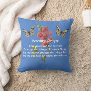 Serenity Prayer And Butterfly     Cushion