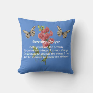 Serenity Prayer And Butterfly     Cushion