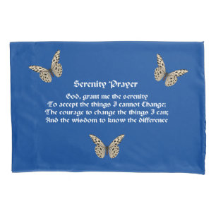 Serenity Prayer And Butterfly  Pillowcase